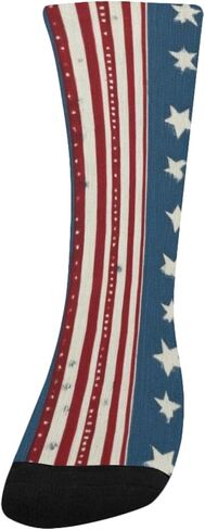 Star Stripe Pattern Hiking Socks - Toddler Boys & Girls Warm Thick Thermal Winter Crew Socks for School, Daily Wear & Outdoor Activities in Kuwait