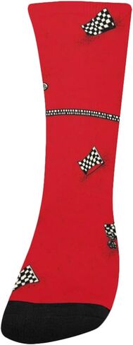 Checkered Flag Pattern Red Hiking Socks - Toddler Boys & Girls Warm Thick Thermal Winter Crew Socks for School, Daily Wear & Outdoor Activities in Saudi Arabia