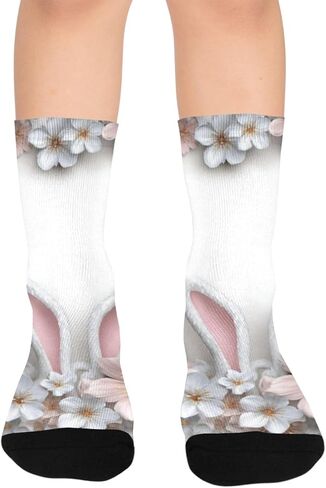 جوارب المشي لمسافات طويلة بحافة أرنب زهرية - جوارب شتوية حرارية سميكة دافئة للأطفال الصغار للأولاد والبنات للمدرسة، والارتداء اليومي والأنشطة الخارجية in Kuwait