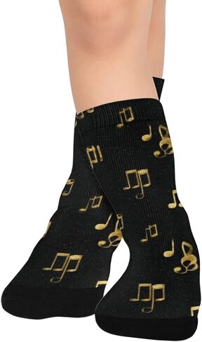 Musical Notes Piano Keys Hiking Socks - Toddler Boys & Girls Warm Thick Thermal Winter Crew Socks for School, Daily Wear & Outdoor Activities in Saudi Arabia