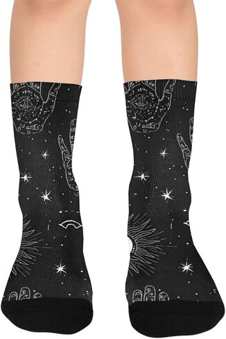 Dark Hand Art Hiking Socks - Toddler Boys & Girls Warm Thick Thermal Winter Crew Socks for School, Daily Wear & Outdoor Activities in Saudi Arabia