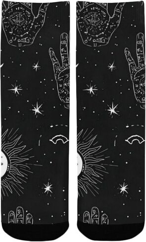 Dark Hand Art Hiking Socks - Toddler Boys & Girls Warm Thick Thermal Winter Crew Socks for School, Daily Wear & Outdoor Activities in Saudi Arabia
