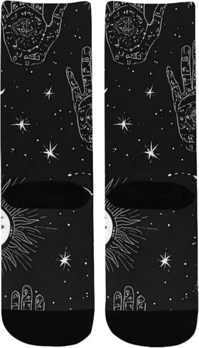 Dark Hand Art Hiking Socks - Toddler Boys & Girls Warm Thick Thermal Winter Crew Socks for School, Daily Wear & Outdoor Activities in Saudi Arabia