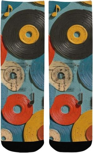 جوارب ريترو ريكورد شبكية للمشي لمسافات طويلة - جوارب شتوية حرارية سميكة دافئة للأطفال الصغار للأولاد والبنات للمدرسة، والارتداء اليومي والأنشطة الخارجية in Kuwait