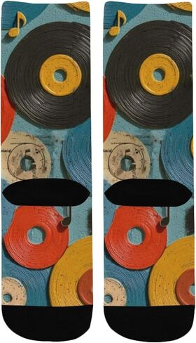 جوارب ريترو ريكورد شبكية للمشي لمسافات طويلة - جوارب شتوية حرارية سميكة دافئة للأطفال الصغار للأولاد والبنات للمدرسة، والارتداء اليومي والأنشطة الخارجية in Kuwait