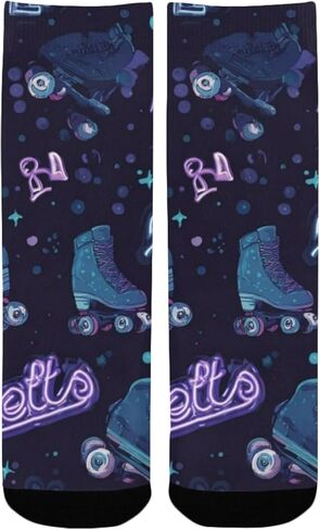 جوارب للمشي لمسافات طويلة من Skate Retro Vibes - جوارب شتوية حرارية سميكة دافئة للأولاد والبنات للمدرسة، والارتداء اليومي والأنشطة الخارجية in Saudi Arabia