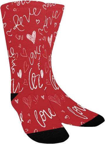 Retro Red Heart Art Hiking Socks - Toddler Boys & Girls Warm Thick Thermal Winter Crew Socks for School, Daily Wear & Outdoor Activities in Saudi Arabia