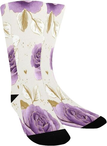 Spring Purple Heart Design Hiking Socks - Toddler Boys & Girls Warm Thick Thermal Winter Crew Socks for School, Daily Wear & Outdoor Activities in Kuwait