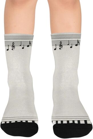 Sample Piano Note Pattern Hiking Socks - Toddler Boys & Girls Warm Thick Thermal Winter Crew Socks for School, Daily Wear & Outdoor Activities in Saudi Arabia