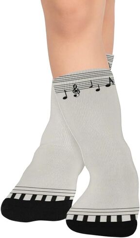Sample Piano Note Pattern Hiking Socks - Toddler Boys & Girls Warm Thick Thermal Winter Crew Socks for School, Daily Wear & Outdoor Activities in Saudi Arabia