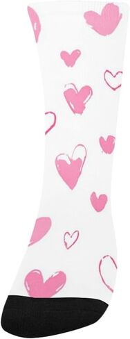 Small Pink Sketch Hearts Hiking Socks - Toddler Boys & Girls Warm Thick Thermal Winter Crew Socks for School, Daily Wear & Outdoor Activities in Saudi Arabia