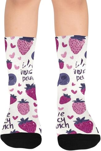 Berry Love Design Hiking Socks - Toddler Boys & Girls Warm Thick Thermal Winter Crew Socks for School, Daily Wear & Outdoor Activities in Saudi Arabia