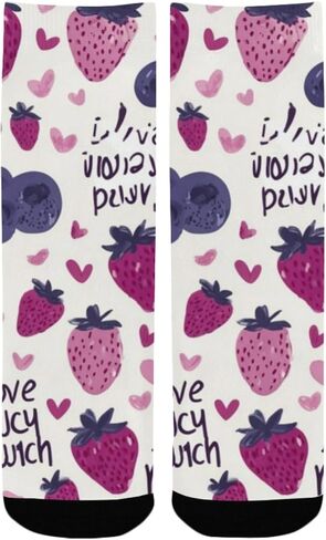Berry Love Design Hiking Socks - Toddler Boys & Girls Warm Thick Thermal Winter Crew Socks for School, Daily Wear & Outdoor Activities in Saudi Arabia