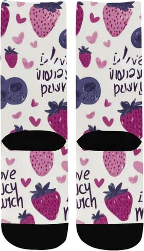 Berry Love Design Hiking Socks - Toddler Boys & Girls Warm Thick Thermal Winter Crew Socks for School, Daily Wear & Outdoor Activities in Saudi Arabia