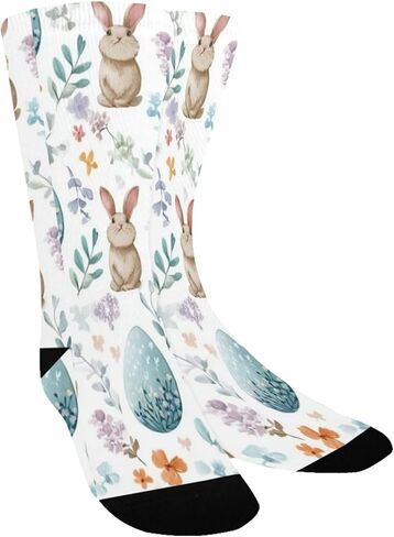 Easter Egg Grid Bunny Hiking Socks - Toddler Boys & Girls Warm Thick Thermal Winter Crew Socks for School, Daily Wear & Outdoor Activities in Saudi Arabia