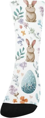 Easter Egg Grid Bunny Hiking Socks - Toddler Boys & Girls Warm Thick Thermal Winter Crew Socks for School, Daily Wear & Outdoor Activities in Saudi Arabia