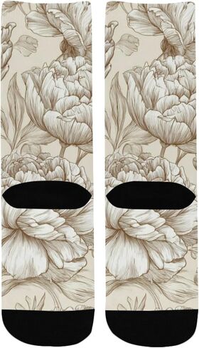 Vintage Sketch Design Hiking Socks - Toddler Boys & Girls Warm Thick Thermal Winter Crew Socks for School, Daily Wear & Outdoor Activities in Kuwait