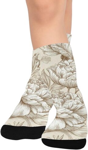 Vintage Sketch Design Hiking Socks - Toddler Boys & Girls Warm Thick Thermal Winter Crew Socks for School, Daily Wear & Outdoor Activities in Kuwait