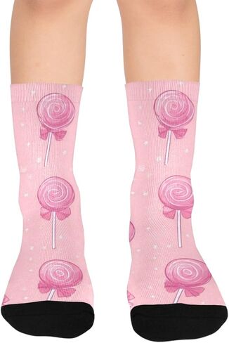 Candy Bow Design Hiking Socks - Toddler Boys & Girls Warm Thick Thermal Winter Crew Socks for School, Daily Wear & Outdoor Activities in Saudi Arabia