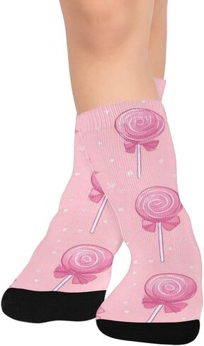 Candy Bow Design Hiking Socks - Toddler Boys & Girls Warm Thick Thermal Winter Crew Socks for School, Daily Wear & Outdoor Activities in Saudi Arabia