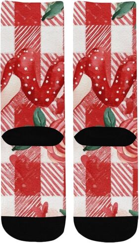 Red Heart Gnomes Hiking Socks - Toddler Boys & Girls Warm Thick Thermal Winter Crew Socks for School, Daily Wear & Outdoor Activities in Saudi Arabia