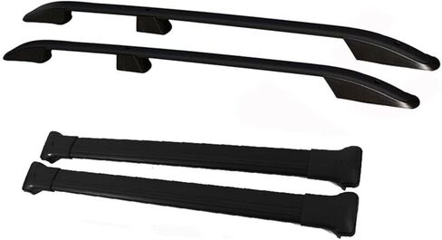 OMAC Roof Rack Rails Cross Bars Set for RAM ProMaster City 2015-2022 Black 4 Pcs in Saudi Arabia