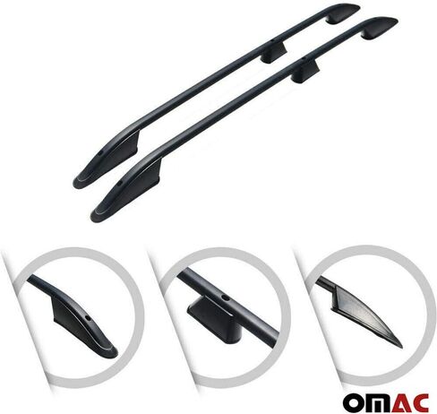 OMAC Roof Rack Rails Cross Bars Set for RAM ProMaster City 2015-2022 Black 4 Pcs in Saudi Arabia