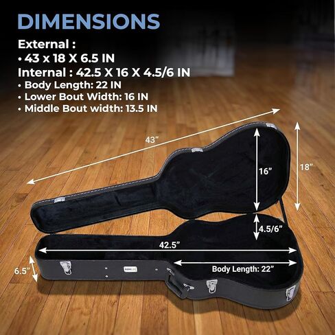 Gearlux Deluxe ABS Dreadnought Acoustic Guitar Case in Saudi Arabia