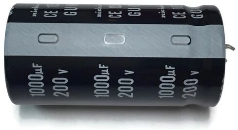 Set of 1 Nichicon 105°C Electrolytic Capacitor 1000uF 200V (1000 mfd 200V) 20% Radial, 13/16" x 2" (20x50mm) in Kuwait