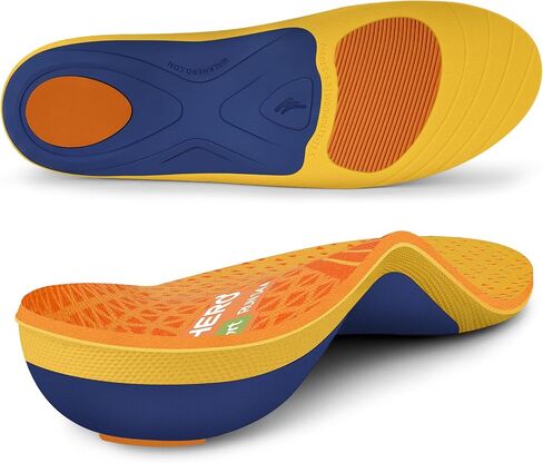 WalkHero Running Insoles - Plantar Fasciitis Insoles and Orthotic Arch Support Shoe Insoles for Men & Women with Shock Absorption and Heel Cushioning Cup - Ocean Blue (Mens 10-10.5 | Womens 12-12.5) in Saudi Arabia