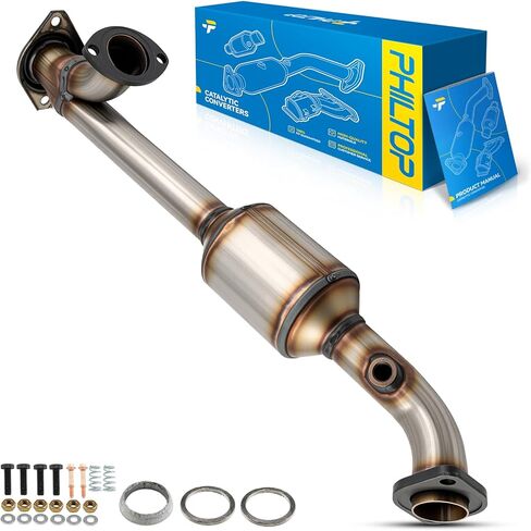 محول الحفاز الأمامي Philtop متوافق مع 2001-2005 Civic 1.7L DX/GX/HX/LX/LX PREIDE/VALUE PACKING-استبدال# 16373 ، 642281 ، 40582 فولاذ مقاوم للصدأ مباشرة من أجل EPA) in Kuwait