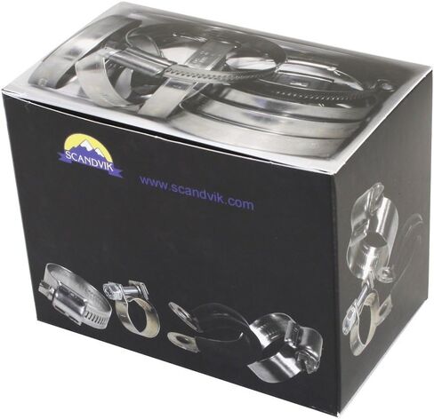 Scandvik 13670 Stainless Steel Hose Clamp (SAE Size 36, 44-70 mm, 1 3/4" - 2 3/4", 12mm Band, 13670),10 Pack in Saudi Arabia