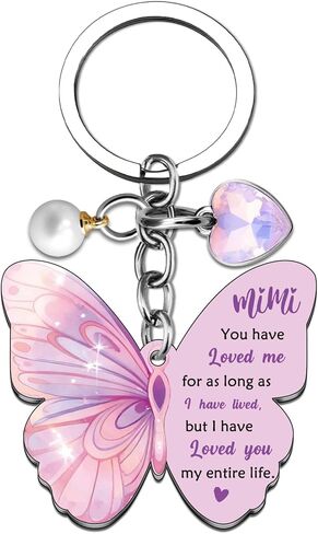 Butterfly Keychain Gifts for Sister in Law, Cousin, Bonus Mom - Mothers Day Birthday Key Bag Accessories for Her in Saudi Arabia