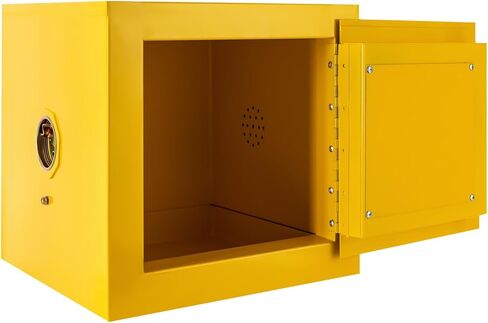 خزانة أمان قابلة للاشتعال، 14 * 14 * 14 بوصة 2 جالون مقاومة للحريق وقابلة للاشتعال ومضادة للتسرب، صناديق المواد الكيميائية، الكواشف، أدوات الحماية، خزانة ملحومة، صندوق تخزين السوائل القابلة للاشتعال للاستخدام الصناعي in Kuwait