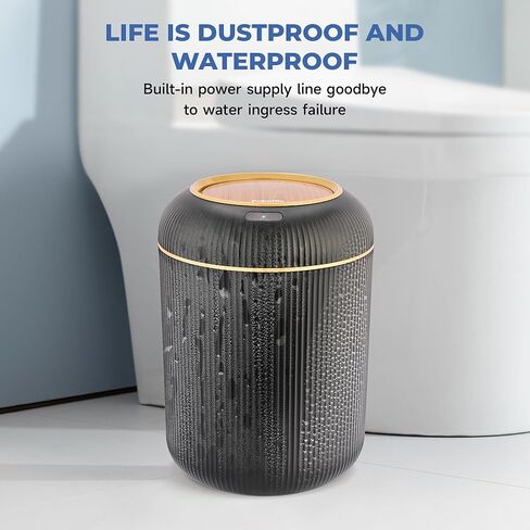 Pukomc Smart Sensor Wastebasket, Convenient and Hygienic Easy to Use, Technology Sensor Waterproof Wastebasket Plastic Trash can for Kitchen, Bathroom, Bedroom, Living Room, Office and Outdoor in Kuwait