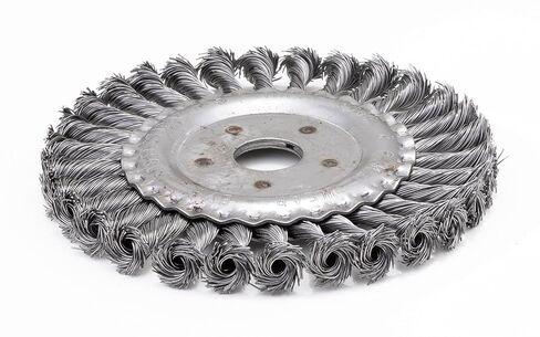 Harri Abrasives® - Twist Knotted Wire Wheel Brush - Carbon Steel - 4½″ X 1/2" - Wire Diam: 0.02" - Arbor Hole: 7/8" in Saudi Arabia