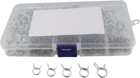 150 قطعة مشبك خرطوم زنبركي مزدوج السلك 10 أحجام لأنابيب الهواء in Kuwait