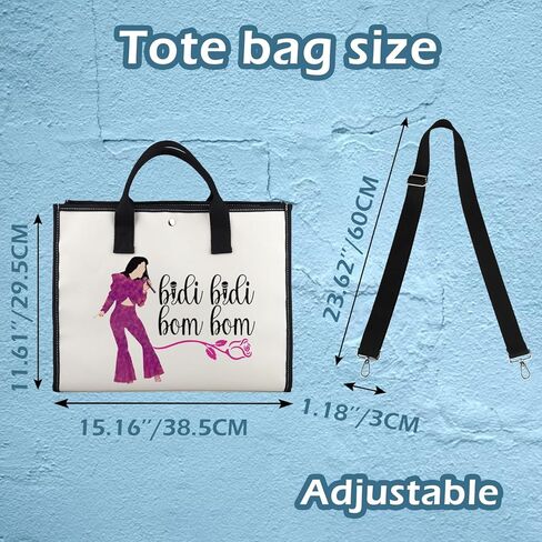 Xyanfa Music Selen Tote Bag Bidi Bidi Bom Selen Selen Latin Dance Lyric Gift Fans Canvas Bag Bag in Saudi Arabia