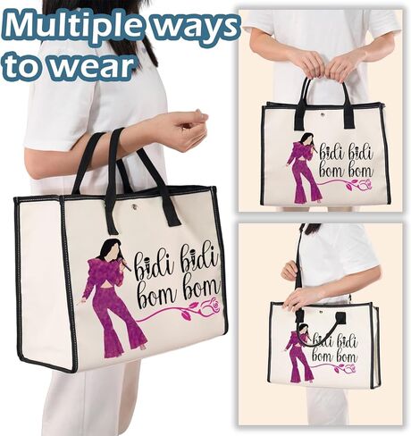 Xyanfa Music Selen Tote Bag Bidi Bidi Bom Selen Selen Latin Dance Lyric Gift Fans Canvas Bag Bag in Saudi Arabia