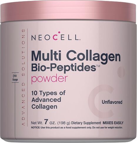 NeoCell Multi Collagen Peptides Powder | 7 oz | 10 Types of Advanced Bio-Peptides | Superior Absorption | Unflavored and Mixes Easily in Kuwait
