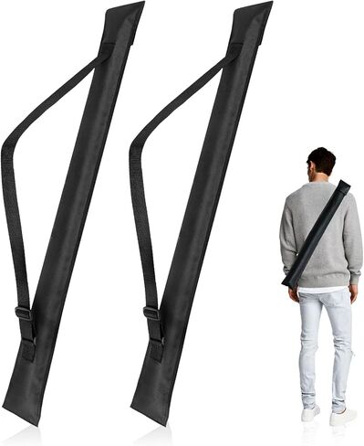 Flylin 2Pcs Pool Cue Case, Pool Cue Stick Case with Adjustable Shoulder Strap, 32 Inches Long Snooker Storage Carrying Bag for 1/2 Billiard Cue Stick Case in Saudi Arabia