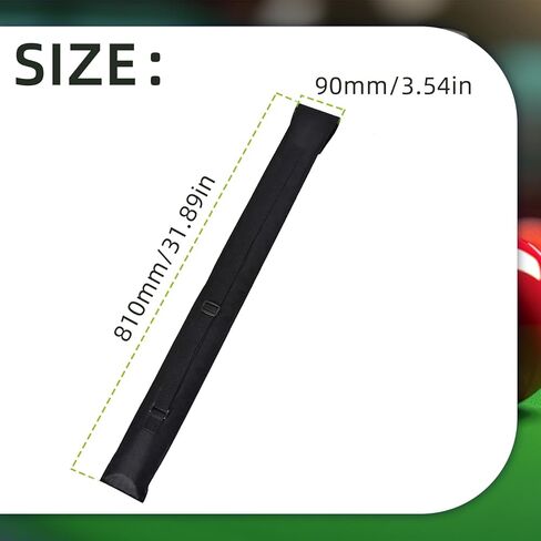 Flylin 2Pcs Pool Cue Case, Pool Cue Stick Case with Adjustable Shoulder Strap, 32 Inches Long Snooker Storage Carrying Bag for 1/2 Billiard Cue Stick Case in Saudi Arabia