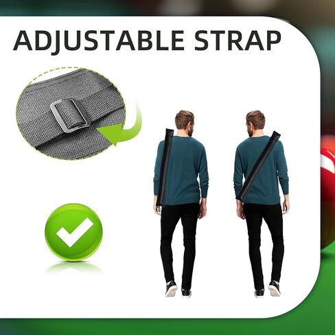 Flylin 2Pcs Pool Cue Case, Pool Cue Stick Case with Adjustable Shoulder Strap, 32 Inches Long Snooker Storage Carrying Bag for 1/2 Billiard Cue Stick Case in Saudi Arabia