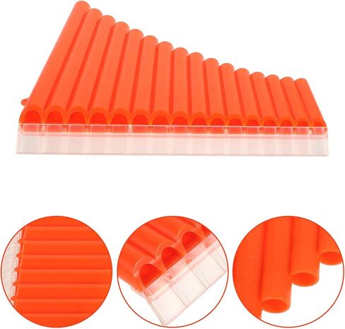 أداة بان فلوت ذات 16 مفتاحًا بمقياس C باللون البرتقالي للمبتدئين في تعلم الموسيقى وتعليمها in Kuwait