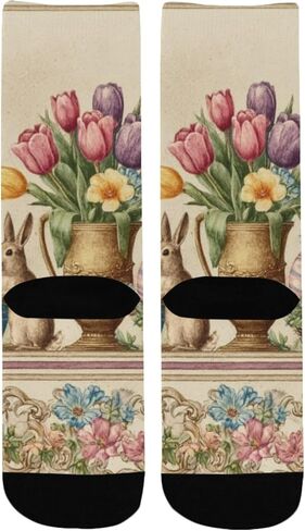 Pastel Balloon Bunny Beige Hiking Socks - Toddler Boys & Girls Warm Thick Thermal Winter Crew Socks for School, Daily Wear & Outdoor Activities in Saudi Arabia