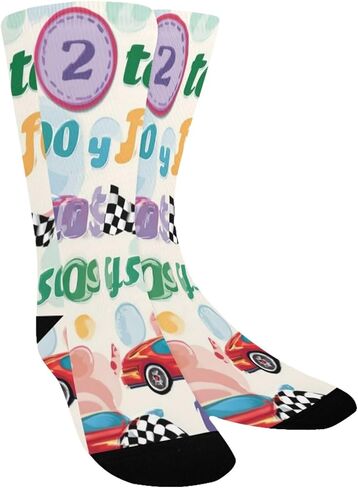Race Number Art Red Hiking Socks - Toddler Boys & Girls Warm Thick Thermal Winter Crew Socks for School, Daily Wear & Outdoor Activities in Saudi Arabia
