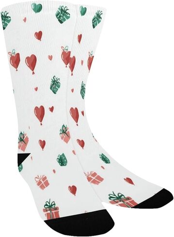 Small Hearts Green Pattern Hiking Socks - Toddler Boys & Girls Warm Thick Thermal Winter Crew Socks for School, Daily Wear & Outdoor Activities in Saudi Arabia