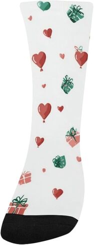 Small Hearts Green Pattern Hiking Socks - Toddler Boys & Girls Warm Thick Thermal Winter Crew Socks for School, Daily Wear & Outdoor Activities in Saudi Arabia