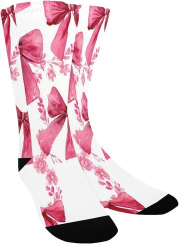 Sping Pink Bows Flower Hiking Socks - Toddler Boys & Girls Warm Thick Thermal Winter Crew Socks for School, Daily Wear & Outdoor Activities in Saudi Arabia