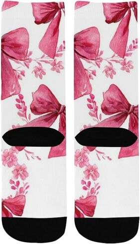 Sping Pink Bows Flower Hiking Socks - Toddler Boys & Girls Warm Thick Thermal Winter Crew Socks for School, Daily Wear & Outdoor Activities in Saudi Arabia